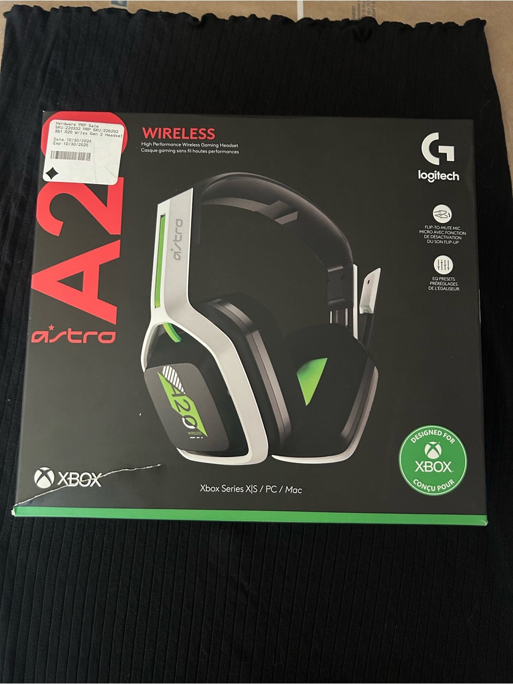 Logitech Astro A20 Wireless Gaming Headset - Black, White & Green